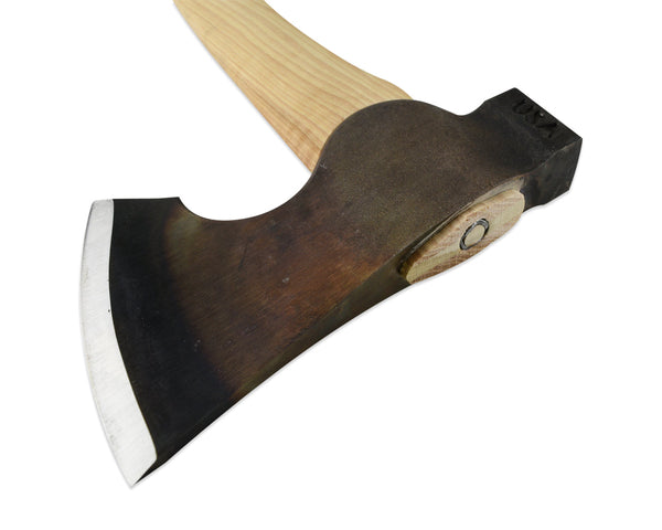 2lb Wood-Craft Camp Carver, 16" Curved Handle with Leather Mask