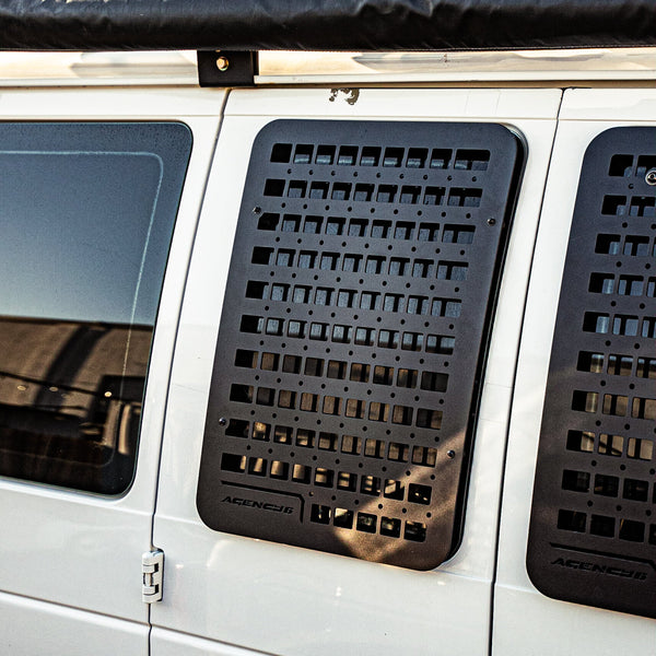 Ford E350 Passenger Side Window GRIDS (Left Barn Door)