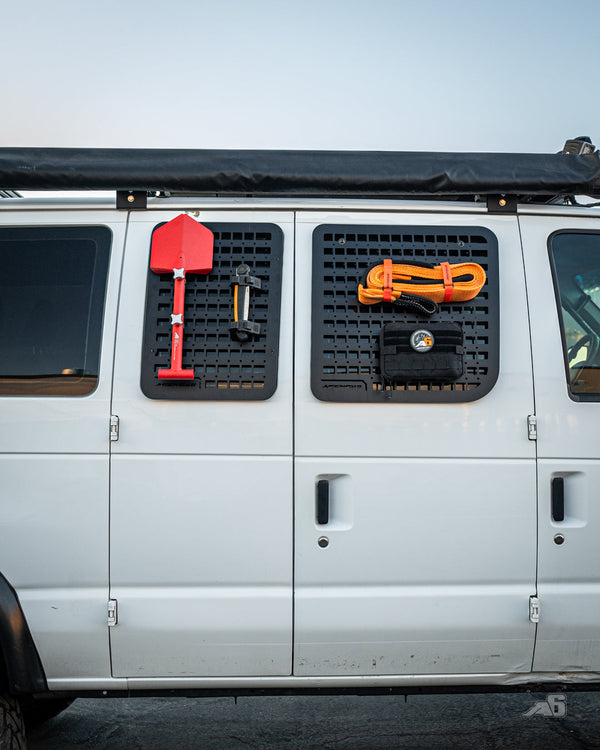 Ford E350 Passenger Side Window GRIDS (Right Barn Door)