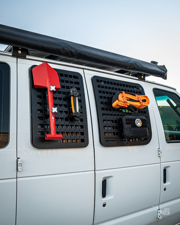 Ford E350 Passenger Side Window GRIDS (Left Barn Door)