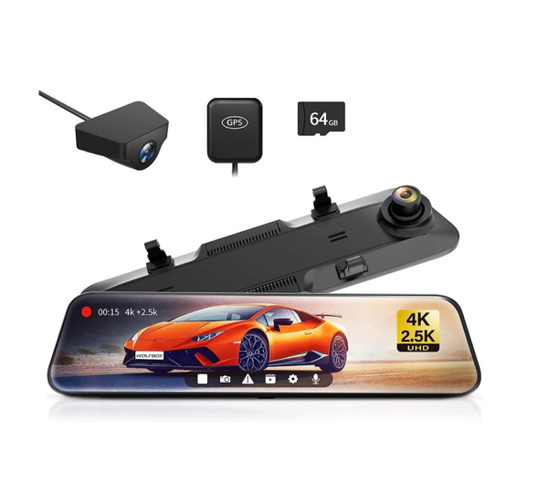 G900 Digital Rear Mirror and Dash Cam [Wolfbox]